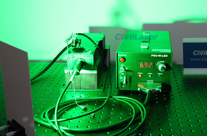 532nm 18W 섬유 결합 레이저 고성능 녹색 DPSS 레이저